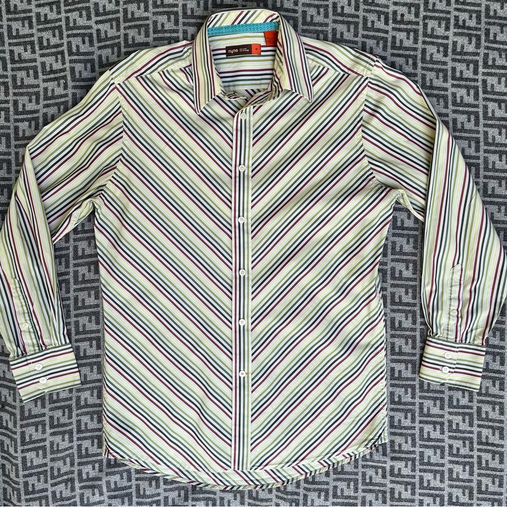 NYNE NEW YOU NEW ENERGY Long Sleeve Button Down Dress Shirt